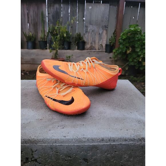 NIKE Free 1.0 Cross Bionic Sneakers Size 8.5 Women Orange 718841-800 - Picture 1 of 9